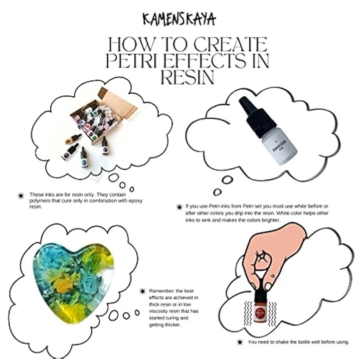 Mini-Set PETRI INKS KAMENSKAYA für Harz 13 x 5 ml – Detailansicht 5 | ARTMIE
