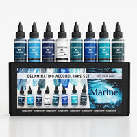 KAMENSKAYA Delaminierungsfarben Set 'Marine' 8x30 ml | ARTMIE