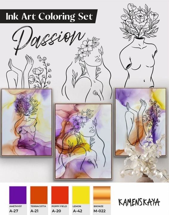 Tintenset KAMENSKAYA 'PASSION' – Detailansicht 3 | ARTMIE