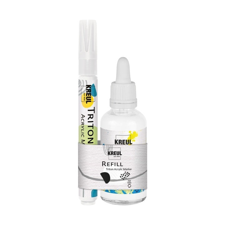 KREUL Triton Acrylic Marker Nachfüllpackung in Weiß | ARTMIE