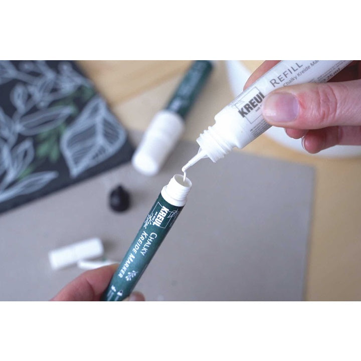 Weißer Kreidemarker mit Zubehör zur Vervollständigung von KREUL - 6er-Set – Detailansicht 3 | ARTMIE