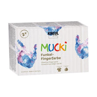 Glänzende Kinder-Fingerfarben MUCKI | 6er Set à 500 ml | ARTMIE