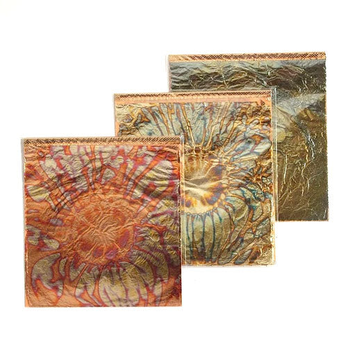 KREUL Rot-Gold Dekofolie Blumen 140 x 140 mm 6 Stück – Detailansicht 2 | ARTMIE