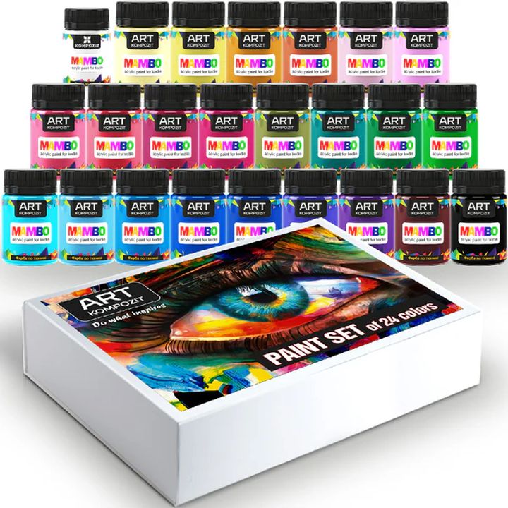 MAMBO Acrylfarben-Set für Textilien und Leder | ARTMIE
