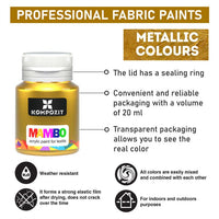 Mambo Metallic Textil- und Lederfarben-Set – Detailansicht 3 | ARTMIE