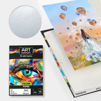 Leinwand Textur Papier Block A4 10 Blatt 280g/m2 – Detailansicht 2 | ARTMIE