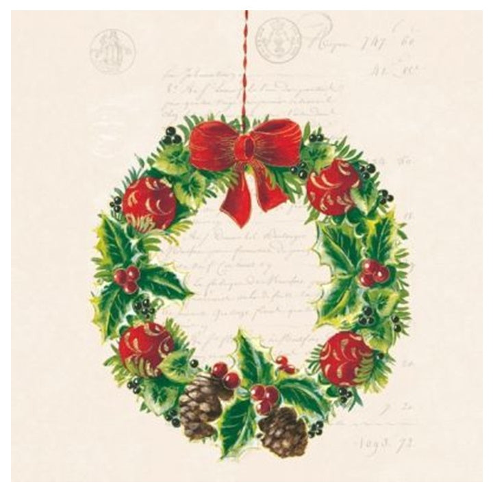 Weihnachtskranz Decoupage Servietten - 1 Stück | ARTMIE