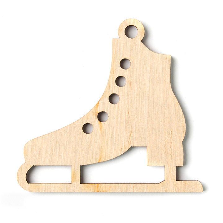 Schlittschuh-Ornamente aus Holz | verschiedene Abmessungen | ARTMIE