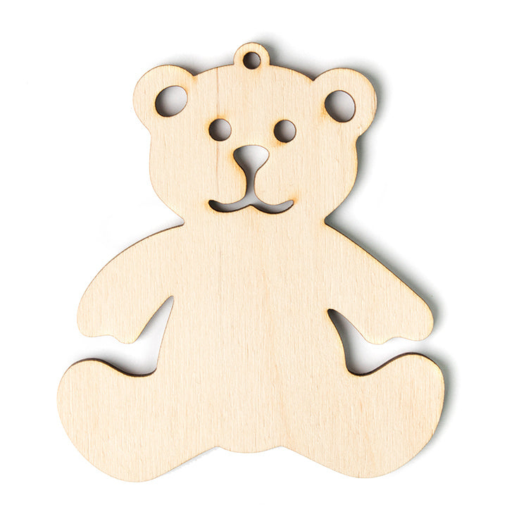 Teddybär-Ornamente aus Holz | verschiedene Abmessungen | ARTMIE