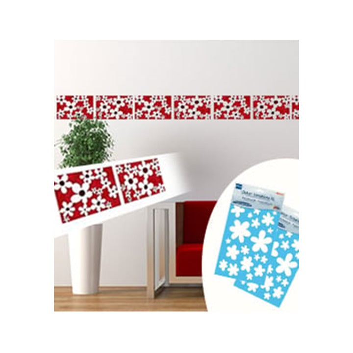 XL Blumen-Quartett-Schablone 22 x 67 cm | ARTMIE
