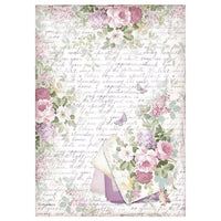 Reispapier A4 Blumen und Buchstaben | ARTMIE