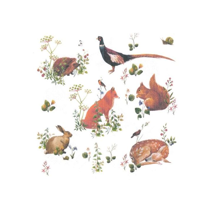 Decoupage-Servietten - Wild Forest Animals  - 1Stück | ARTMIE