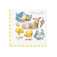Decoupage-Servietten - Easter lamb frame  - 1Stück | ARTMIE