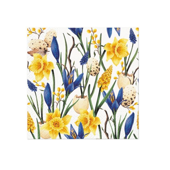 Decoupage-Servietten - Muscari with Daffodils  - 1Stück | ARTMIE