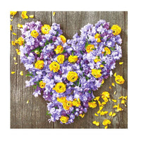 Servietten in Herzform mit Blumen-Decoupage | ARTMIE