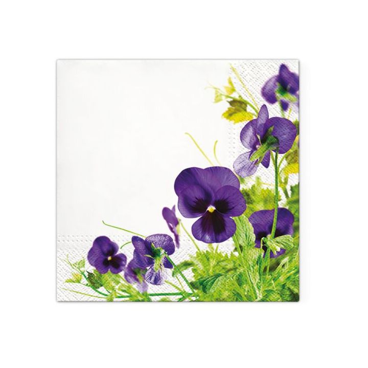 Decoupage-Servietten - Pansies Frame  - 1Stück | ARTMIE