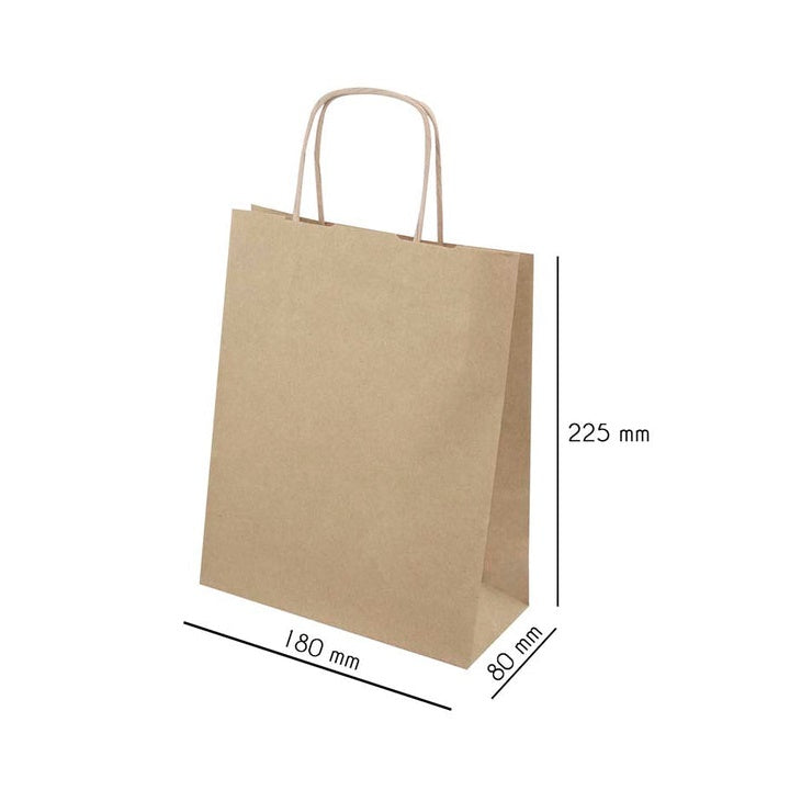 Papiertüte braun 180x80x225 mm 10 Stück – Detailansicht 2 | ARTMIE