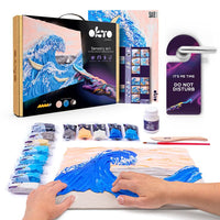 OKTO Kreatives 3D-Set "Wellen in Kanawaga" 30 x 40 cm – Detailansicht 2 | ARTMIE