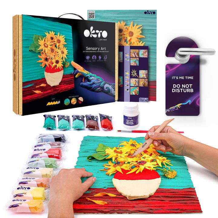 OKTO Kreatives 3D-Set "Sonnenblumen" 30 x 40 cm – Detailansicht 2 | ARTMIE