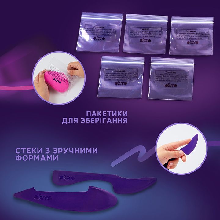 OKTO Kreativ-Set selbsthärtend 24 Pastelltöne – Detailansicht 4 | ARTMIE