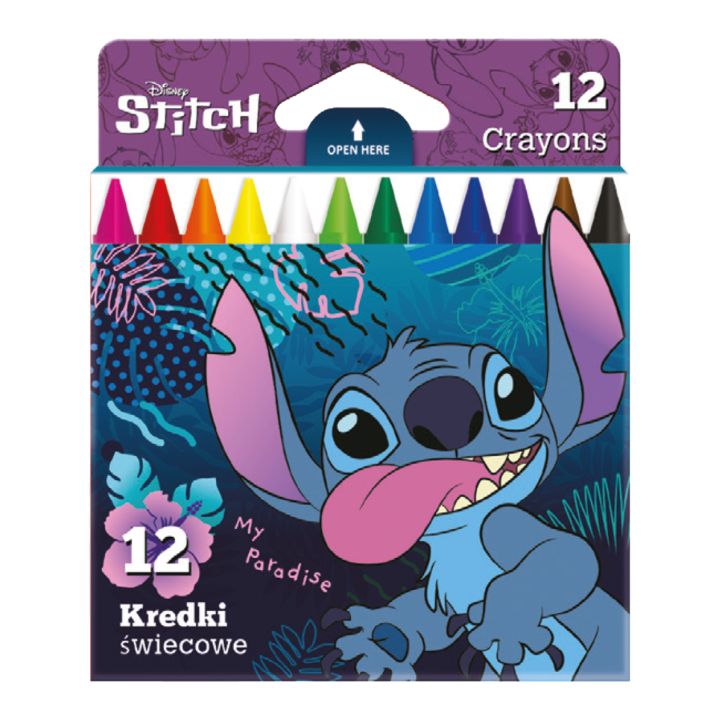 Disney Stitch Runde Wachsmalstifte, 12 Stück | ARTMIE