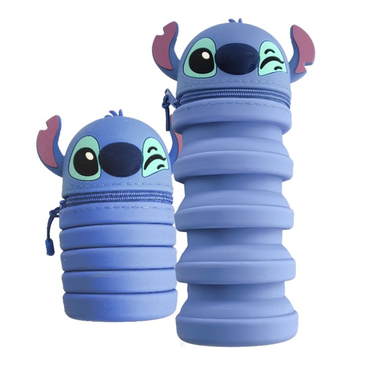Ausziehbares Disney Stitch Federmäppchen aus strapazierfähigem Silikon.
