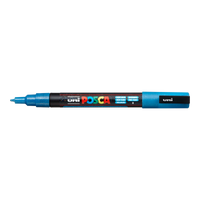 Posca Marker PC-3ML, 0,9–1,3 mm, Glitzer – Hellblau (L8