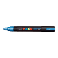 Acrylmarker Posca PC-5M, 1,8 – 2,5 mm, Metallic-Blau (M33)