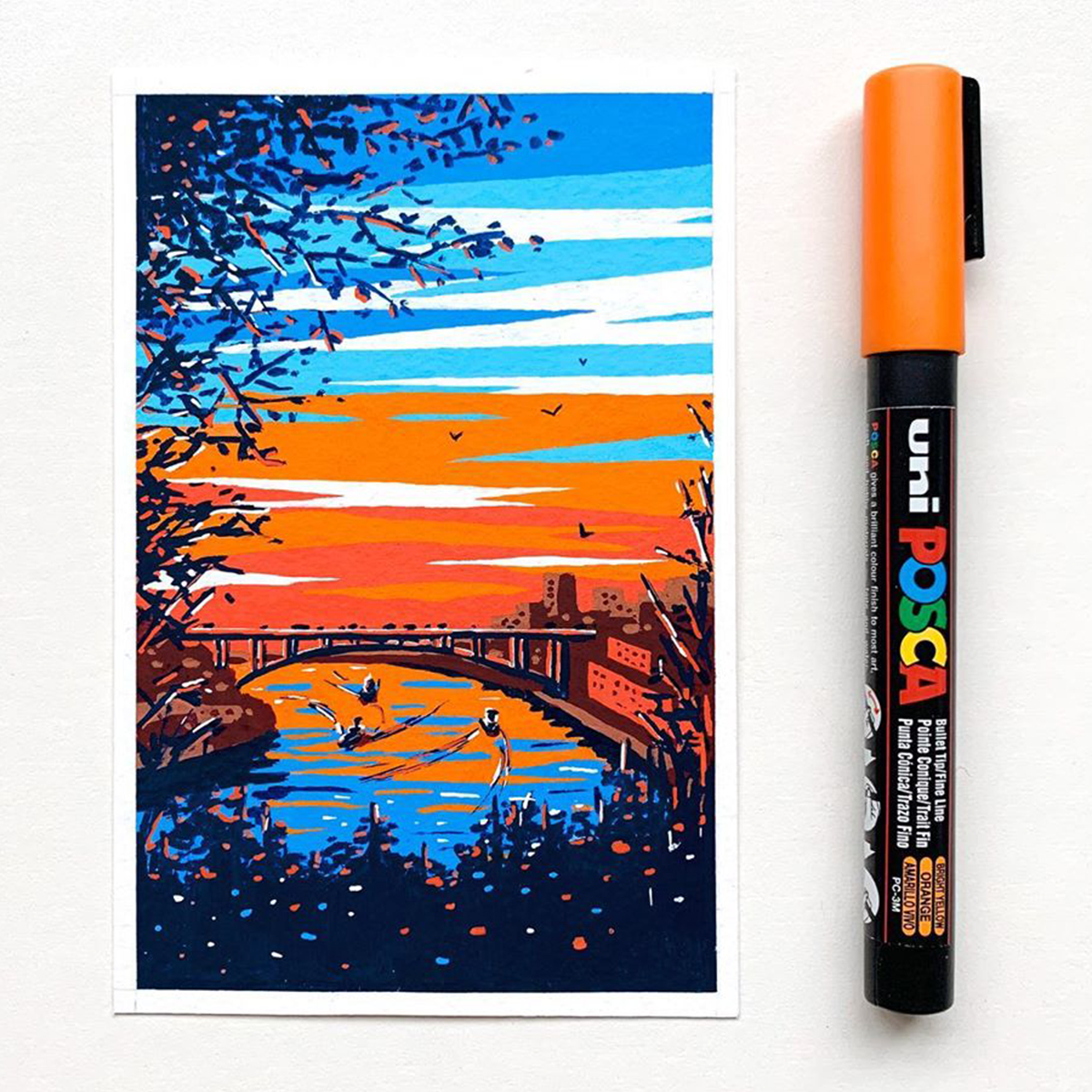 Posca Acrylmarker PC-5M, 1,8 - 2,5 mm, Hellorange (54)