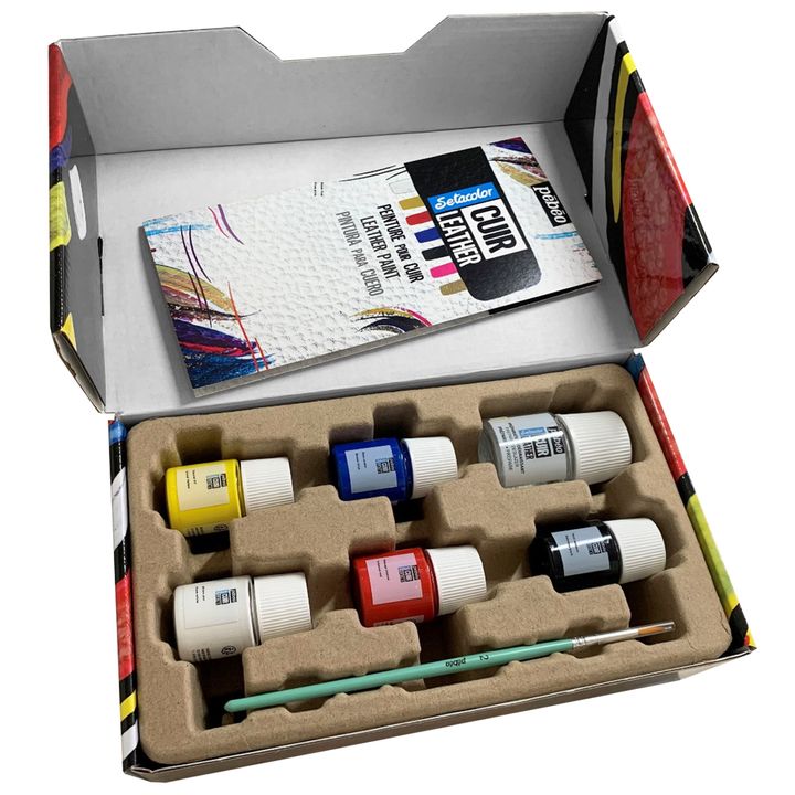 Lederfarben Pebeo Setacolor - Starterset 7 Stück – Detailansicht 2 | ARTMIE