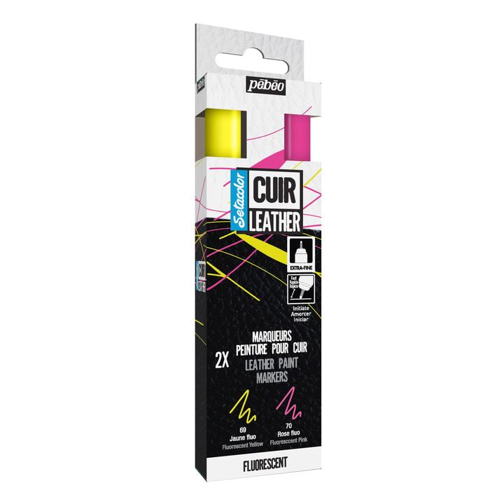 Marker für Leder Pebeo Setacolor - fluoreszierend 2er Set | ARTMIE
