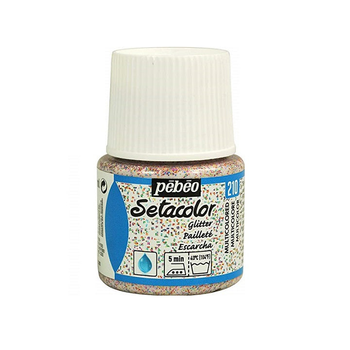 Pebeo Setacolor Glitter Textilfarbe 45 ml – Onyx