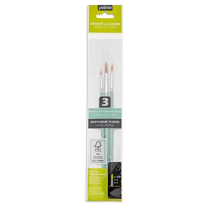 Pebeo Golden Taklon Pinsel Set | ARTMIE