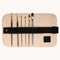 PanArt ATL-03 Pinselset im Roll-Up-Koffer, 6-teilig | ARTMIE