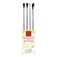 PanArt SuperTone Aquarellpinsel-Set aus Synthetikpinseln, 4 Stück | ARTMIE