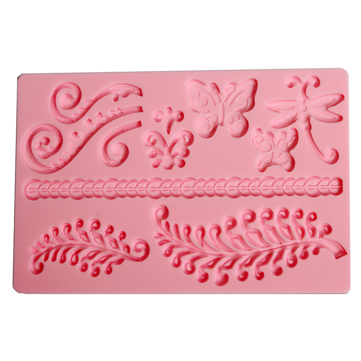 Silikonform mit Weinrebe und Schmetterlingsdesign | ARTMIE