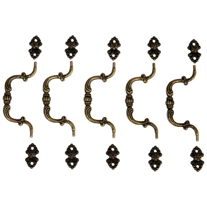 Metallgriff in Bronzeoptik 90x39 mm - 5 Stk. – Set 09