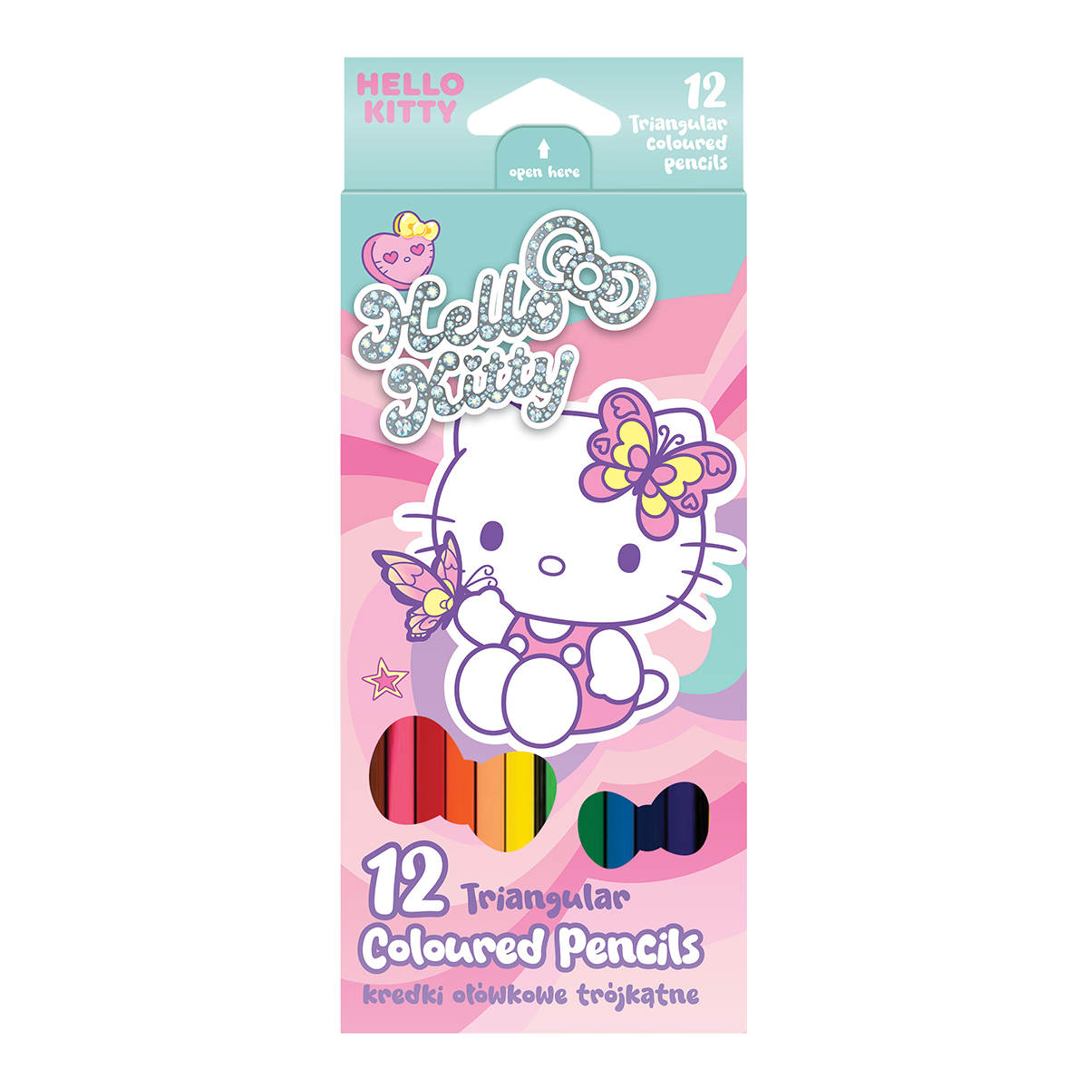Dreikant-Buntstifte Colorino Hello Kitty - 12 Farben