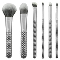 Kosmetikpinsel-Set Metallic Silber | ARTMIE