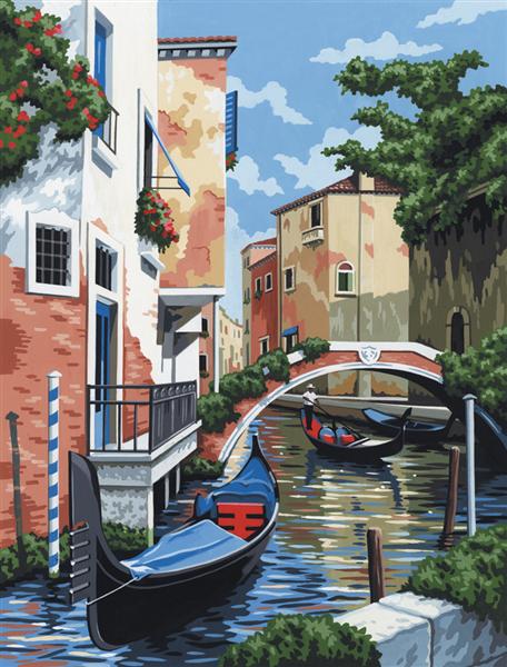 Venezianische Landschaft Malen-nach-Zahlen-Leinwand-Set | ARTMIE