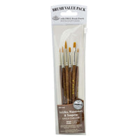Gold-Taklon-Bürsten-Set von Royal &amp; Langnickel, 6er-Pack | ARTMIE