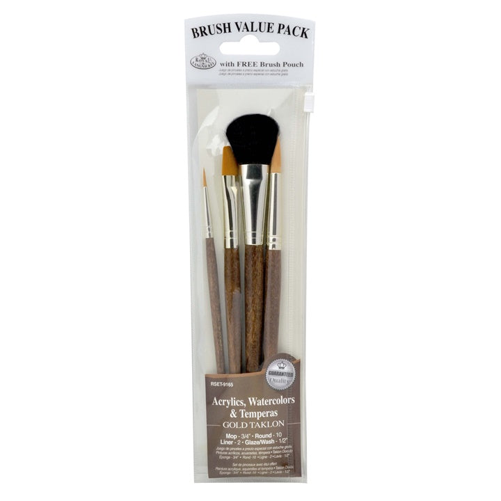 Royal &amp; Langnickel Gold Taklon Pinsel Set | ARTMIE