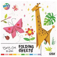 Bunte Falzbögen 15×15 cm - 120 Blatt - 70 GSM | ARTMIE