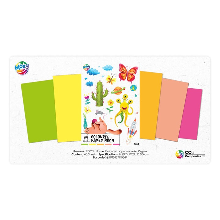 Neonfarbenes Papier A4 Mix – Detailansicht 2 | ARTMIE