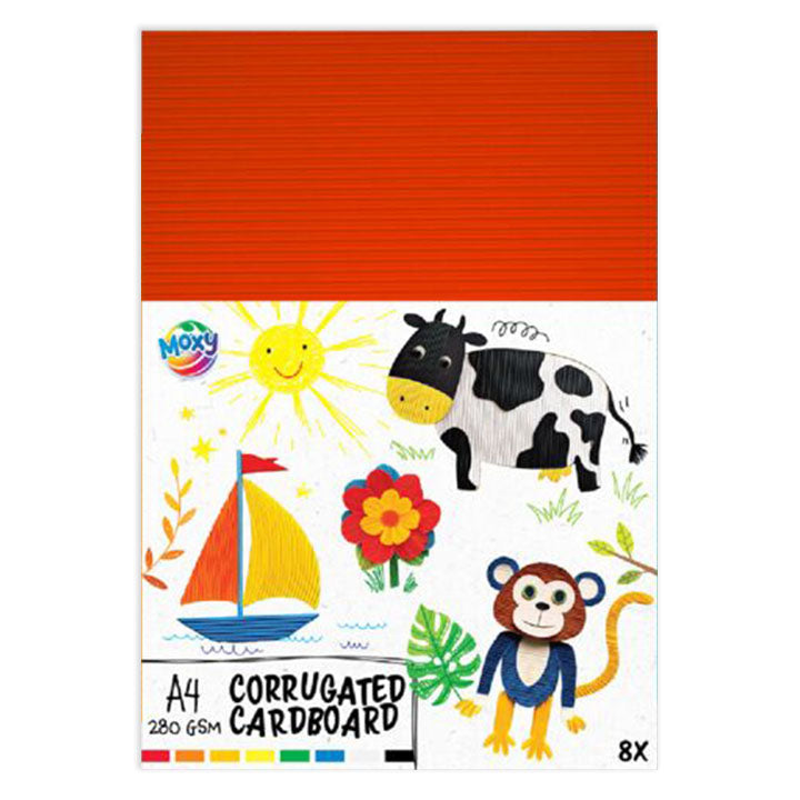 Wellpappe A4 Mix 8 Farben | 8 Bögen | ARTMIE