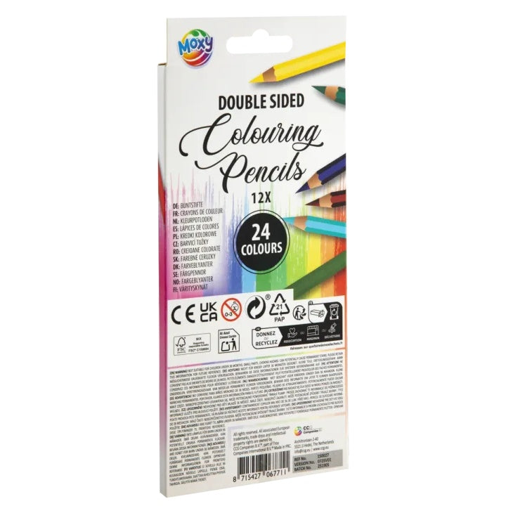 Doppelseitige Buntstifte 12x - 24 Farben – Detailansicht 2 | ARTMIE