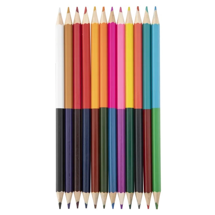 Doppelseitige Buntstifte 12x - 24 Farben – Detailansicht 4 | ARTMIE