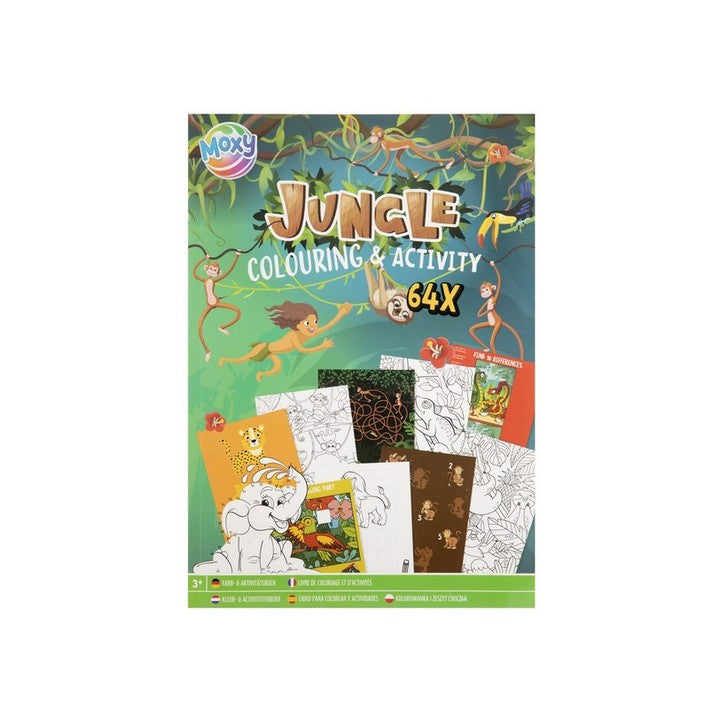 MOXY Dschungel Malbuch &amp; Activity Buch A4 64 Seiten – Detailansicht 2 | ARTMIE