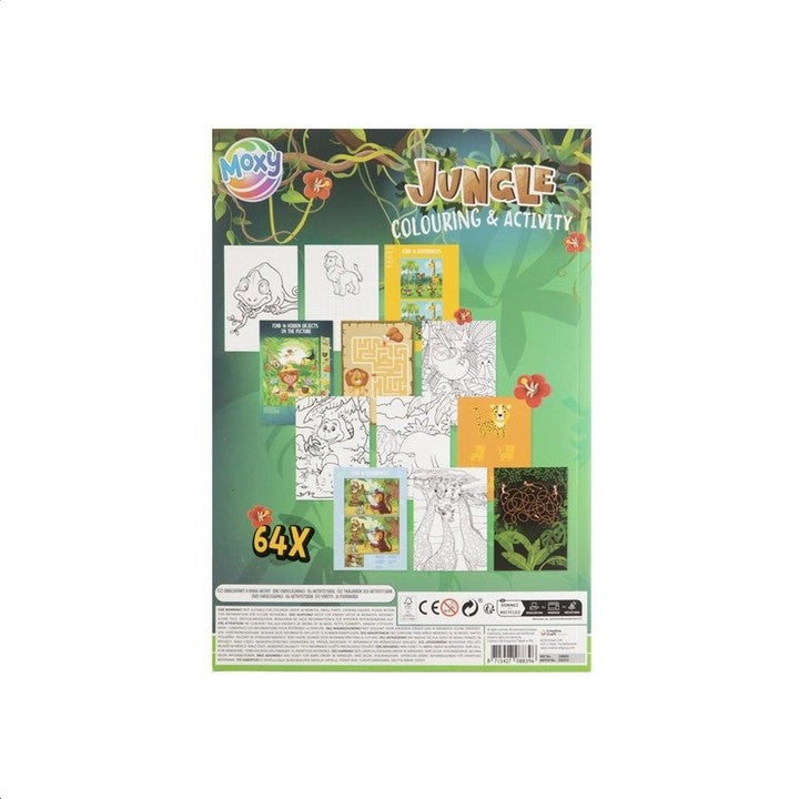 MOXY Dschungel Malbuch &amp; Activity Buch A4 64 Seiten – Detailansicht 4 | ARTMIE