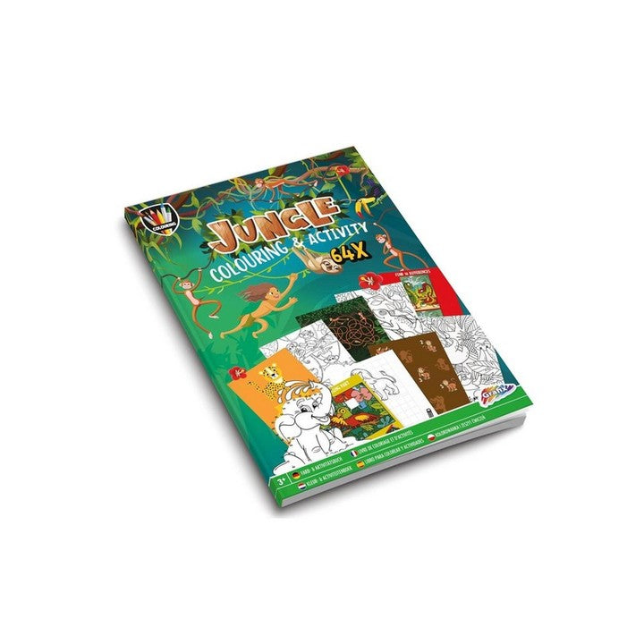 MOXY Dschungel Malbuch &amp; Activity Buch A4 64 Seiten | ARTMIE